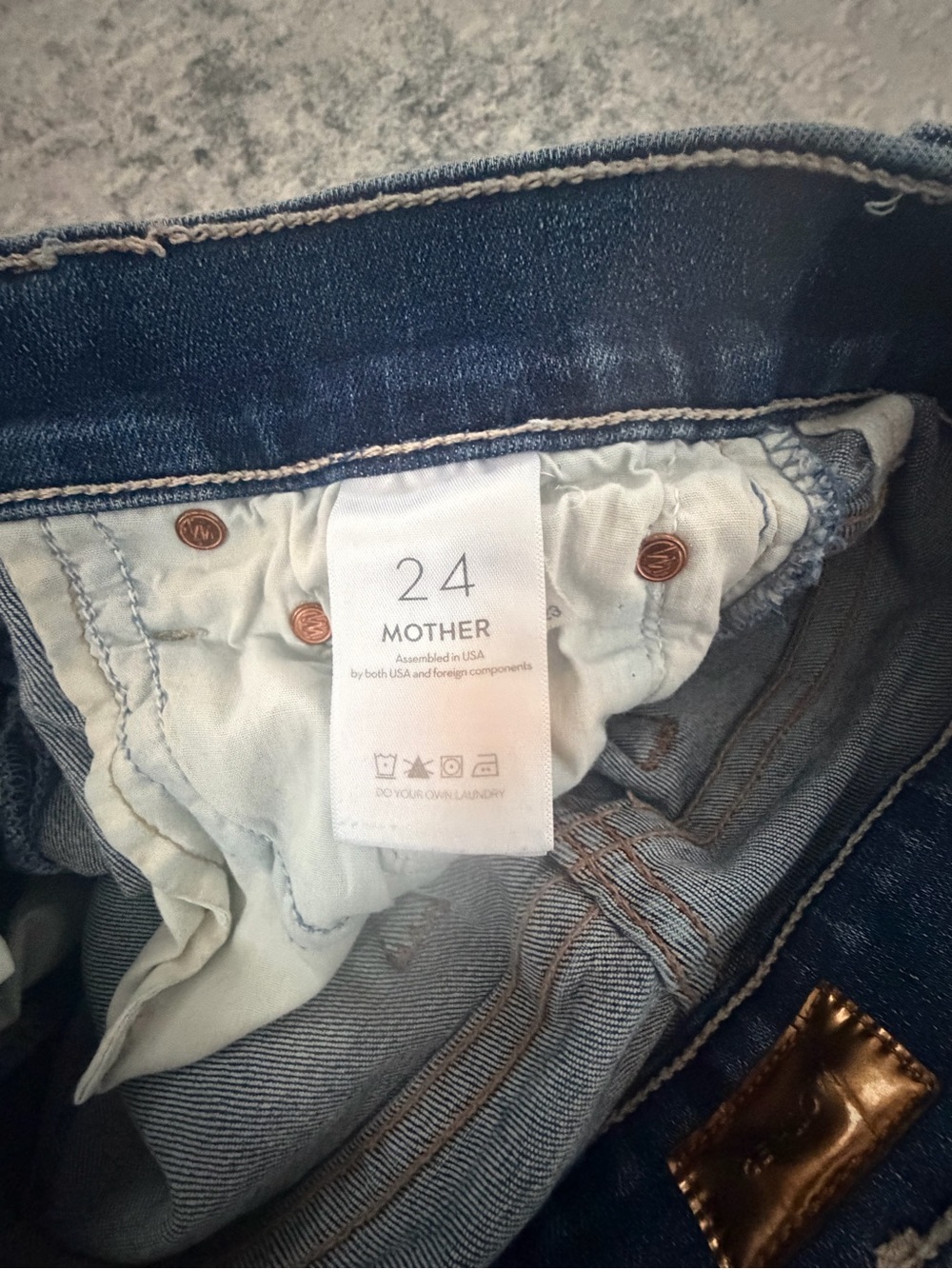 MOTHER Light Blue High-Rise Denim Jeans
